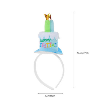 Торта Шапка Лента за глава Лента за глава Детски рожден ден Прическа Парти за рожден ден Торта Лента за глава Модна рокля Шапки (сини)