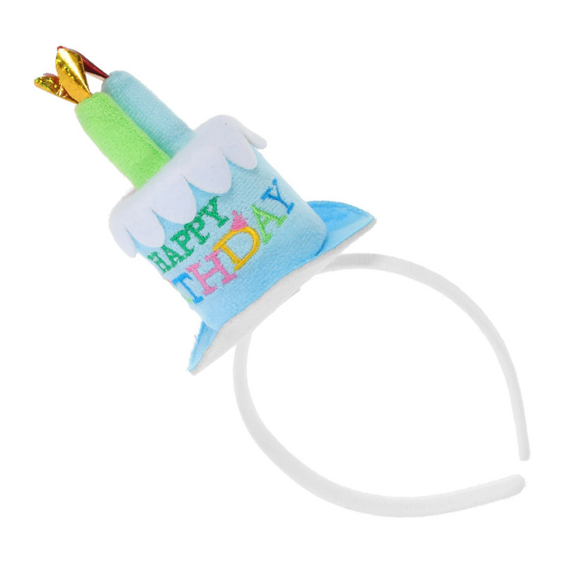 Cake Hat galvos apdangalas Vaikų gimtadienio plaukų galvos apdangalas Gimtadienio vakarėlis Torto galvos apdangalas puošni suknelė Galvos apdangalas ( mėlynas )