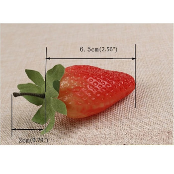 10 τμχ Artificial Strawberry DIY Artificial Fruits Simulation Plastic Fake Fruit Party Prop Στολίδι Γάμου σπιτιού