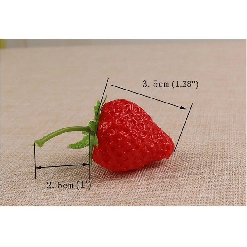 10 τμχ Artificial Strawberry DIY Artificial Fruits Simulation Plastic Fake Fruit Party Prop Στολίδι Γάμου σπιτιού