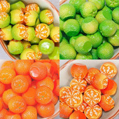 10 buc. Fructe din rășină multistil portocaliu simulați mâncare în miniatură Caboșoane cu spate plat, bijuterii DIY, accesorii pentru decorarea telefonului.