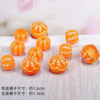 10 τεμ. Multi Style Resin Fruit Orange Simulate Miniature Food Flatback Cabochons DIY Jewelry Craft Phone Decoration Accessories