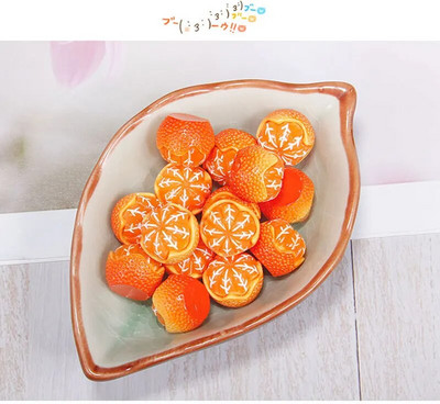 10 buc. Fructe din rășină multistil portocaliu simulați mâncare în miniatură Caboșoane cu spate plat, bijuterii DIY, accesorii pentru decorarea telefonului.