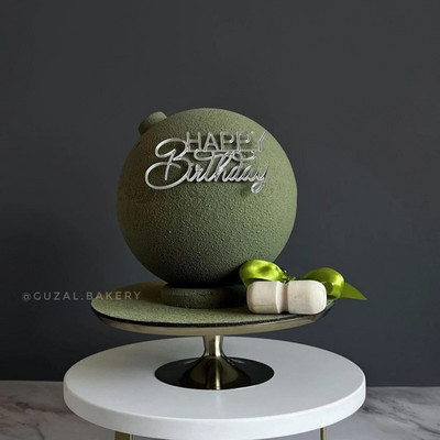 Nova unikatna sretna rođendanska torta Zlatni akrilni rođendanski kolač za kolače za dječju kreativnost Ukrasi za rođendanske torte