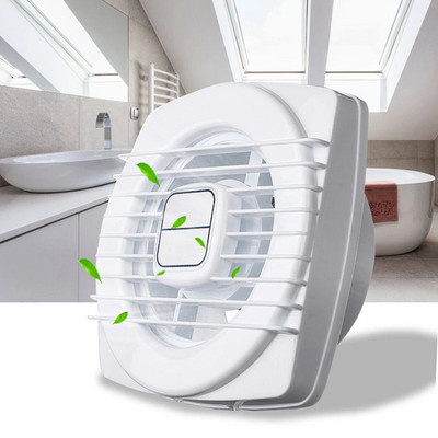 220V 4/6/7 инча безшумен вентилационен силен изпускателен вентилатор за стена на прозорец, баня, тоалетна, кухненски монтаж 110/150/180 мм