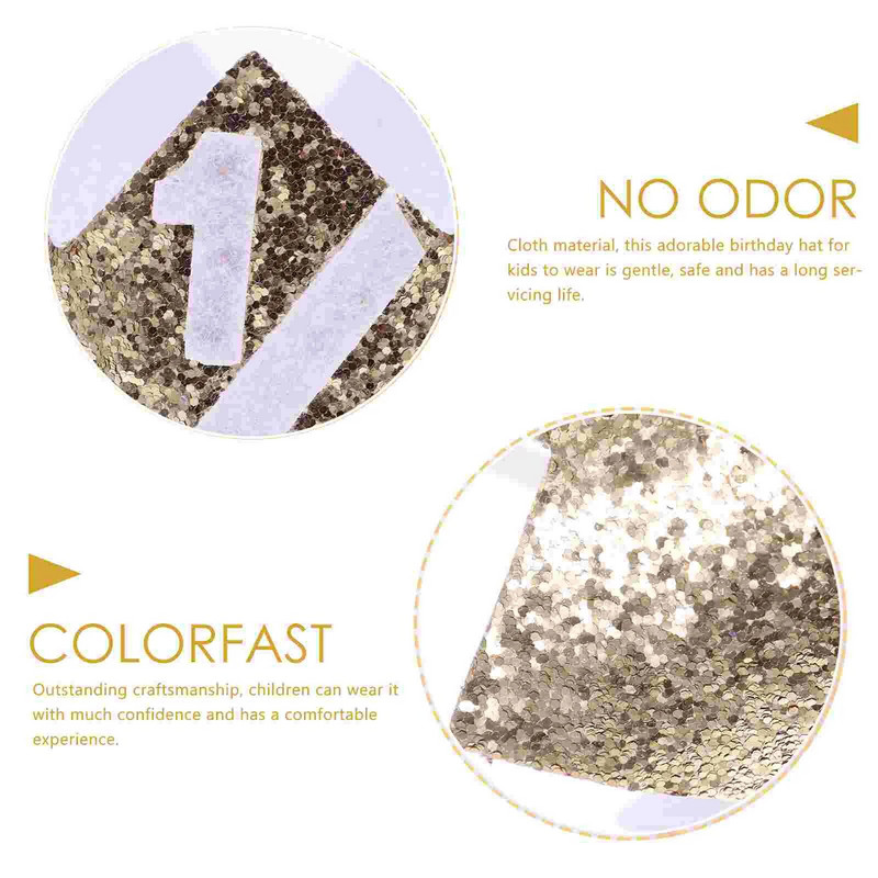 Pălărie de jumătate de zi de naștere are coroană din pânză de sărbătoare pentru bebeluși țesătură nețesă pentru copii petrecere copii nou-născuți copii