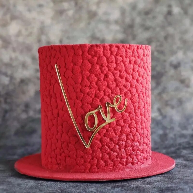 Novi No Stick Love Wedding Cake Topper Gold Happy Birthday Akrilni Topper za rođendanske svadbene zabave Ukrasi za torte