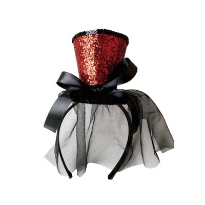 M2EA Mini Top Hat Decor Galvos juosta Festivalio Plaukų lankelis Kalėdų pasirodymai Suaugusiųjų galvos apdangalas Helovino vakarėliui, kostiumo rekvizitas Unisex