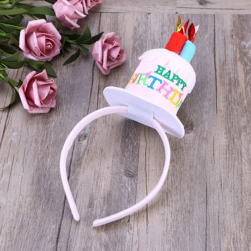 Torto skrybėlės galvos apdangalas Vaikų gimtadienio plaukų galvos apdangalas Gimtadienio vakarėlis Tortas Galvos apdangalas puošni suknelė Galvos apdangalas ( )
