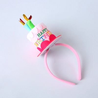 Všetko najlepšie k narodeninám, torta, sviečka, flitre, mäkké pierko, ružová a biela, čelenka s guľôčkami vlasov, čiapky, čiapky pre deti, narodeninovú oslavu, dekorácia, potreba