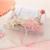 Detská čelenka na narodeniny s ružovou/bielou čipkou, dievčenská čelenka k narodeninám, detská čelenka na 1. a 2. narodeniny