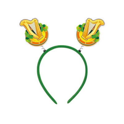 2024 m. Airijos boksininko skrybėlė Shamrock Bow Green Hat Šv. Patriko dienos galvos apdangalas Šventės dekoravimo reikmenys Linksmas Airijos festivalio vakarėlis