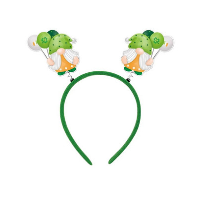 2024 m. Airijos boksininko skrybėlė Shamrock Bow Green Hat Šv. Patriko dienos galvos apdangalas Šventės dekoravimo reikmenys Linksmas Airijos festivalio vakarėlis