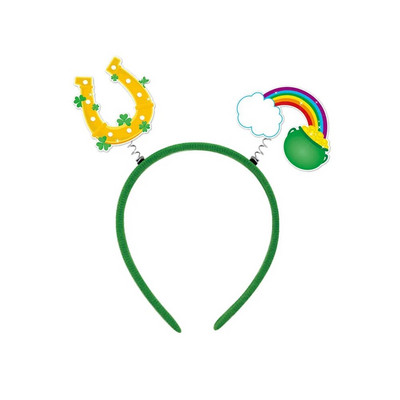 2024 m. Airijos boksininko skrybėlė Shamrock Bow Green Hat Šv. Patriko dienos galvos apdangalas Šventės dekoravimo reikmenys Linksmas Airijos festivalio vakarėlis