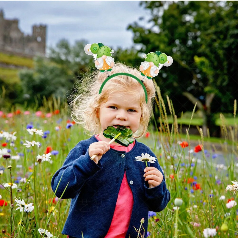 2024 m. Airijos boksininko skrybėlė Shamrock Bow Green Hat Šv. Patriko dienos galvos apdangalas Šventės dekoravimo reikmenys Linksmas Airijos festivalio vakarėlis