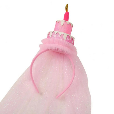 Születésnapi kalap Hajpánt Kétrétegű Születésnapi torta Lány Fiú Szép flitteres levél Géz Hajkarika fotó kellékek