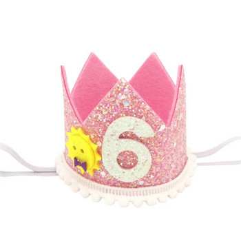 1 τεμ 1 2 3 4 5 6 χρόνια γενέθλια στέμμα κεφαλόδεσμο Καπέλα Μωρό κορίτσι Διακόσμηση πάρτι γενεθλίων Καπέλο Prince Priness Αξεσουάρ μαλλιών Προμήθειες