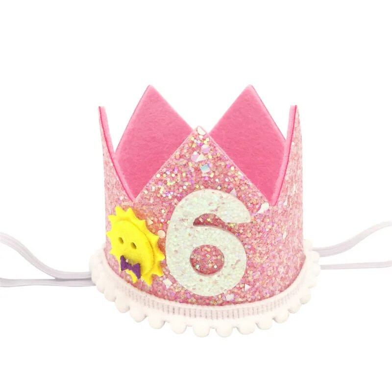 1 vnt. 1 2 3 4 5 6 metų gimtadienio karūnos galvos juostos kepuraitės Kūdikių berniukų mergaičių gimtadienio dekoro kepurė Prince Priness plaukų aksesuarai