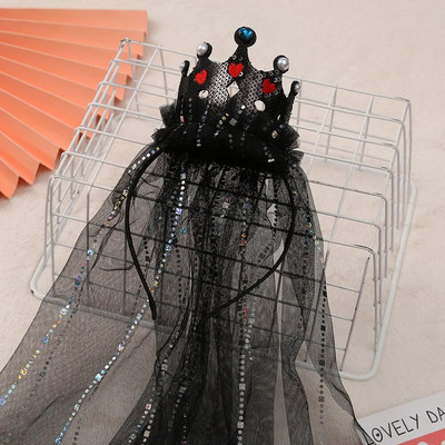 Mergaitės princesės karūnos kepurė galvos apdangalas su nėriniais siūlais Vaikams plaukų aksesuarai Gimtadienio vakarėlio galvos apdangalas dukros dovanos