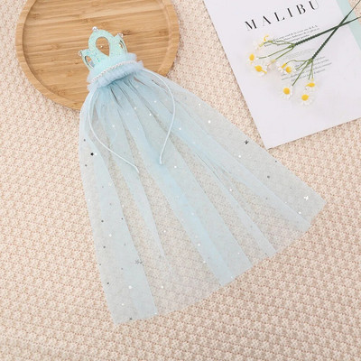 Mergaitės princesės karūnos kepurė galvos apdangalas su nėriniais siūlais Vaikams plaukų aksesuarai Gimtadienio vakarėlio galvos apdangalas dukros dovanos