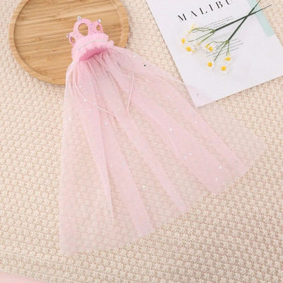 Mergaitės princesės karūnos kepurė galvos apdangalas su nėriniais siūlais Vaikams plaukų aksesuarai Gimtadienio vakarėlio galvos apdangalas dukros dovanos