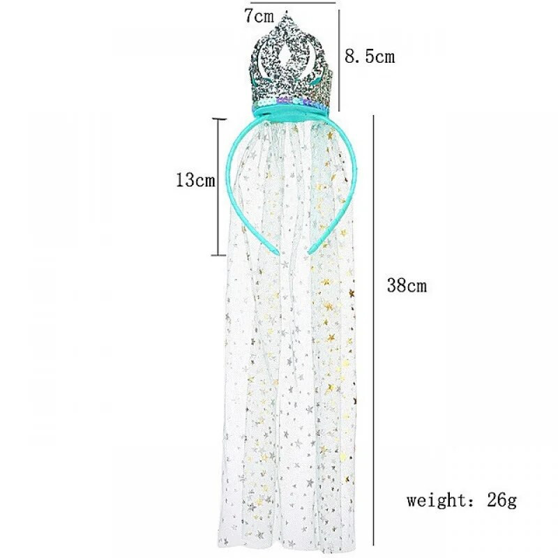 Mergaitės princesės karūnos kepurė galvos apdangalas su nėriniais siūlais Vaikams plaukų aksesuarai Gimtadienio vakarėlio galvos apdangalas dukros dovanos