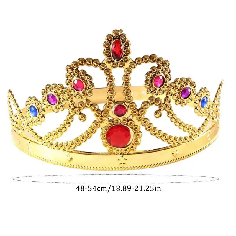 Gimtadienio karūna, auksinė karaliaus karūnėlė, brangakmeniai, išskirtiniai raštai, kostiumai, rekvizitai gimtadienio kūdikių vakarėliams, vaikų vakarėlių aksesuarai