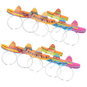 12 tk Mehhiko peapael Mehhiko müts Laia äärega paberist peapaelad papist õlgedest peo juukseklambri kaunistus