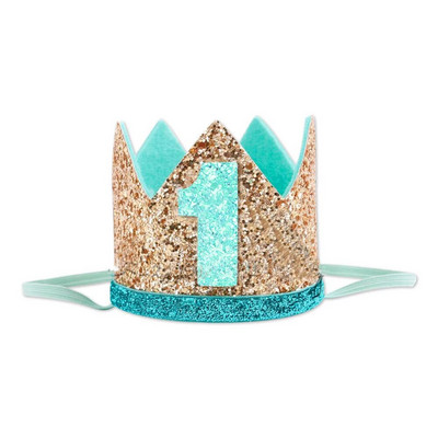 Üheaastase sünnipäevamütsi kroon 1. sünnipäeva kroonimütsid Printsess beebile Esimese sünnipäeva tüdrukule Baby Shower Peokaunistus