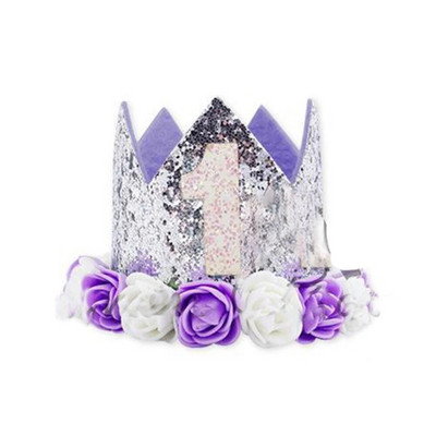 Üheaastase sünnipäevamütsi kroon 1. sünnipäeva kroonimütsid Printsess beebile Esimese sünnipäeva tüdrukule Baby Shower Peokaunistus