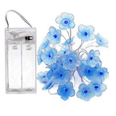 Cherry Blossom Flower Garland lambi patarei/USB-ga juhitav LED string haldja tuled Kristalllilled siseruumides pulmade jõulukaunistused