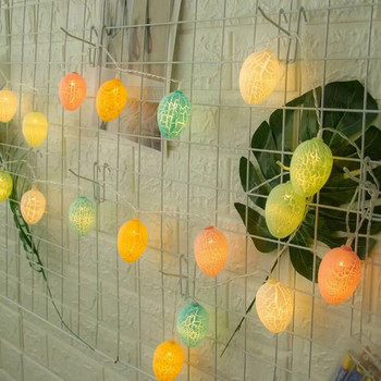 Behogar 9,84 фута 20 LED цветни великденски напукани яйца Орнамент Фея Струнни светлини за домашна градина Вътрешни външни парти декорации