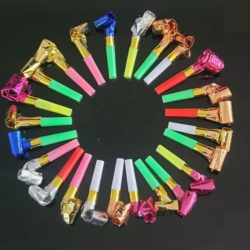 50/100 vienetų Pūstuvo triukšmo kūrėjas Gimtadienio pūtimo ragai Švilpukai Triukšmo kūrėjai Vestuvių gimtadienio vakarėlis Vaikų žaislai