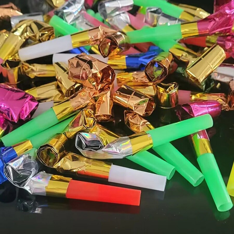 50/100 vienetų Pūstuvo triukšmo kūrėjas Gimtadienio pūtimo ragai Švilpukai Triukšmo kūrėjai Vestuvių gimtadienio vakarėlis Vaikų žaislai