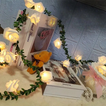 10/20 Φωτιστικές χορδές LED Φωτιστικό σε σχήμα τριαντάφυλλου Φωτιστικά led για γαμήλιο πάρτι Διακόσμηση σαλονιού γενεθλίων στολίδι τοίχου
