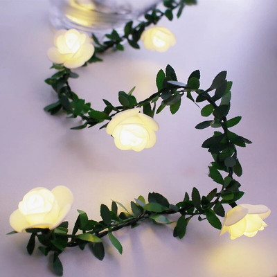 10/20 LED-valgusnöörid roosikujulised valgusvanikuga LED-valgustid pulmapeoks sünnipäevaks elutoa sisekujundus seinakaunistused