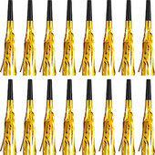 24 buc. Producători de zgomot din aur Fluieruri Fluieruri Producător de zgomot Fluier sclipici Metalic Produse de zgomot cu franjuri Rechizite pentru favoruri de petrecere Jucărie pentru copii