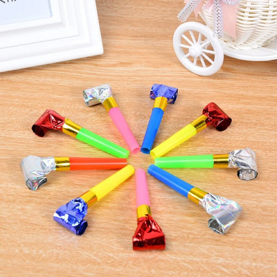 100 τεμ/συσκευασία Funny Party Blowouts Candy Color Whistles Παιδικές μπομπονιέρες για πάρτι γενεθλίων Διακόσμηση Προμήθειες Noice Maker Παιχνίδια Goody Bag