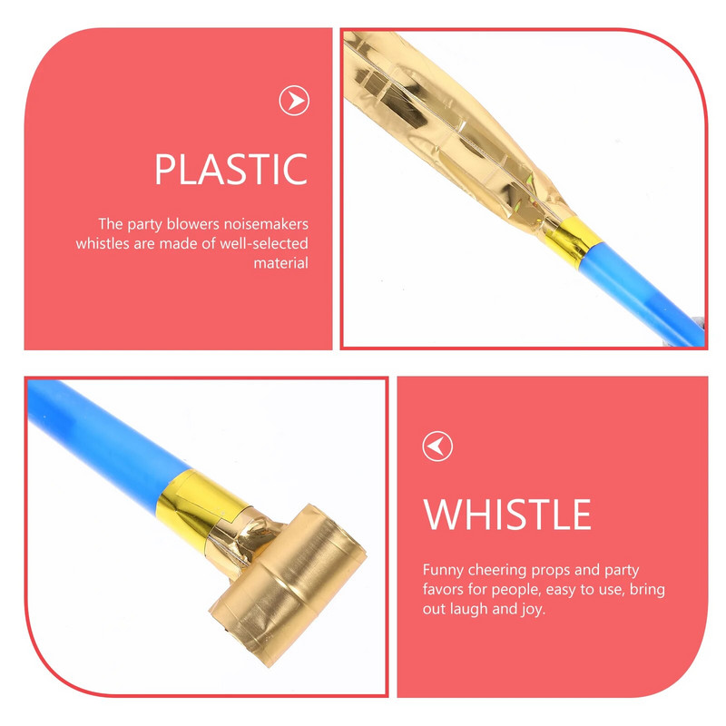 100 vnt. vakarėlių pūtimo ragų triukšmadarių festivalio pūtimai švilpuko vakarėlio pūtimo triukšmadarių smūgiai