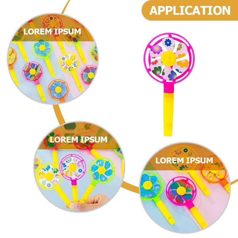 24 vnt. vėjo malūnėlio švilpuko žaislas vaikams švilpuko žaislas Palstinis švilpukas Muzikos instrumentų žaislai