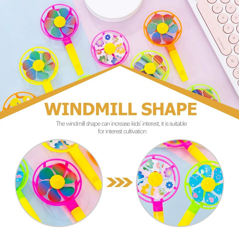24 vnt. vėjo malūnėlio švilpuko žaislas vaikams švilpuko žaislas Palstinis švilpukas Muzikos instrumentų žaislai