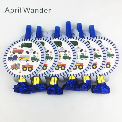 12db/tétel Új stílusú Mermaid téma Rajzfilm Sípok Party Blowing Dragon Blowout Baba születésnapi parti kellékek és dekoráció