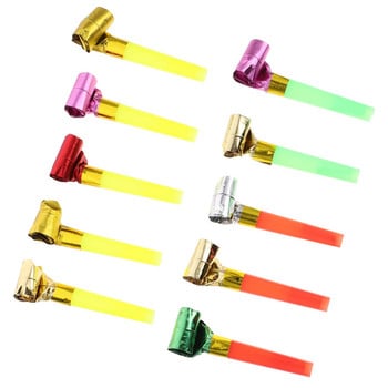 10 τεμ. Party Blowouts Horns Noise Makers Παιδικές σφυρίχτρες Cheering Props Μπομπονιέρες γενεθλίων Προμήθειες (Τυχαία χρώματα)