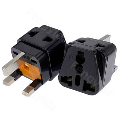 UK dugaszadapter 13A biztosítékkal univerzális UK US EU IL Adapter US to UK Plug Fekete/fehér utazási adapter tápcsatlakozó aljzat CE