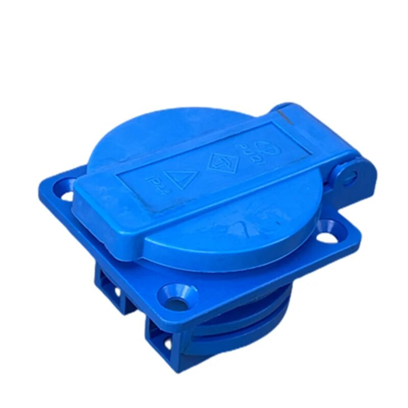 Negru Albastru Impermeabil Franch Germania Priză de siguranță pentru industrie 16A 250V Capac CE Impermeabil rezistent la praf Conector de alimentare Priză AC