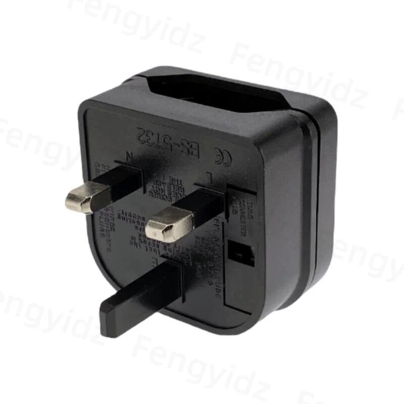 1Gb Eiropas Euro EU 2 Pin uz UK 3Pin Power Socket Travel Plug Adapter Converter Jauns