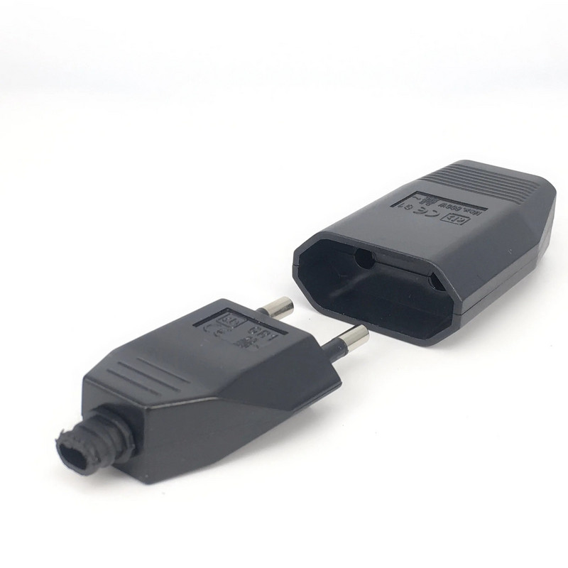 1 KOM europski kabel za napajanje s mogućnošću ponovnog spajanja CE muški utikač Ženska utičnica Električni utikač Industrijski vintage stilski utikač za ponovno ožičenje 250 V 16 A