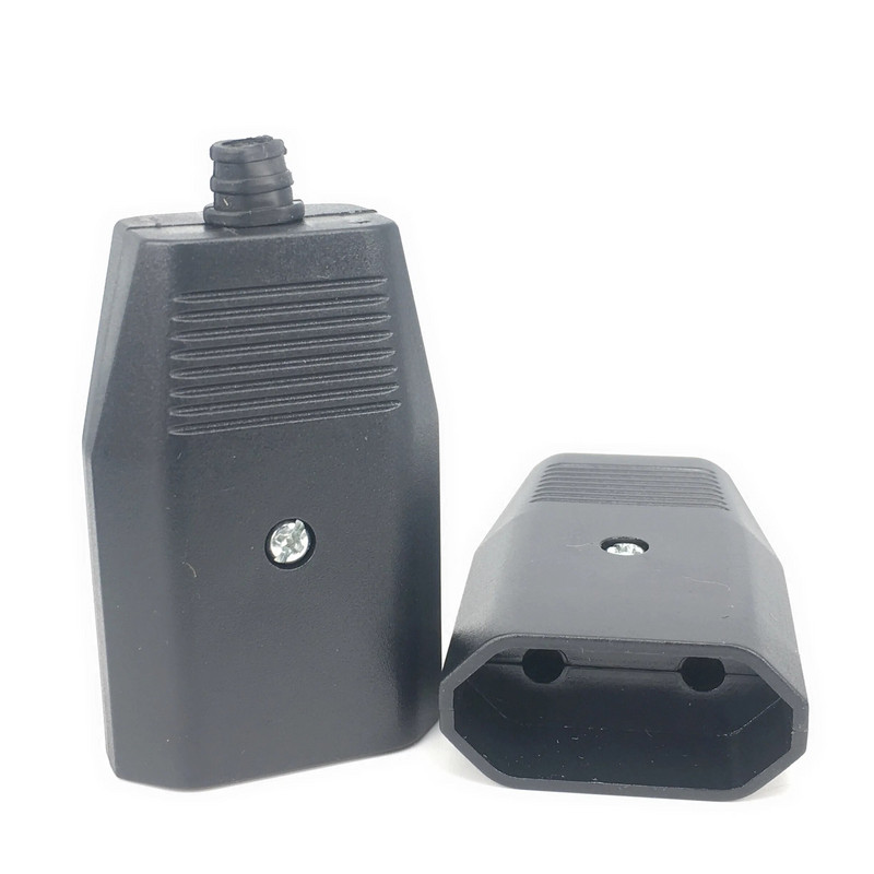 1 KOM europski kabel za napajanje s mogućnošću ponovnog spajanja CE muški utikač Ženska utičnica Električni utikač Industrijski vintage stilski utikač za ponovno ožičenje 250 V 16 A