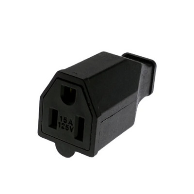 Negru 15A 125V NEMA 5-15P/5-15R SUA Canada Japonia Mexic 3 pini mufa cablaj detașabil mufa industrială masculină mușcă de alimentare