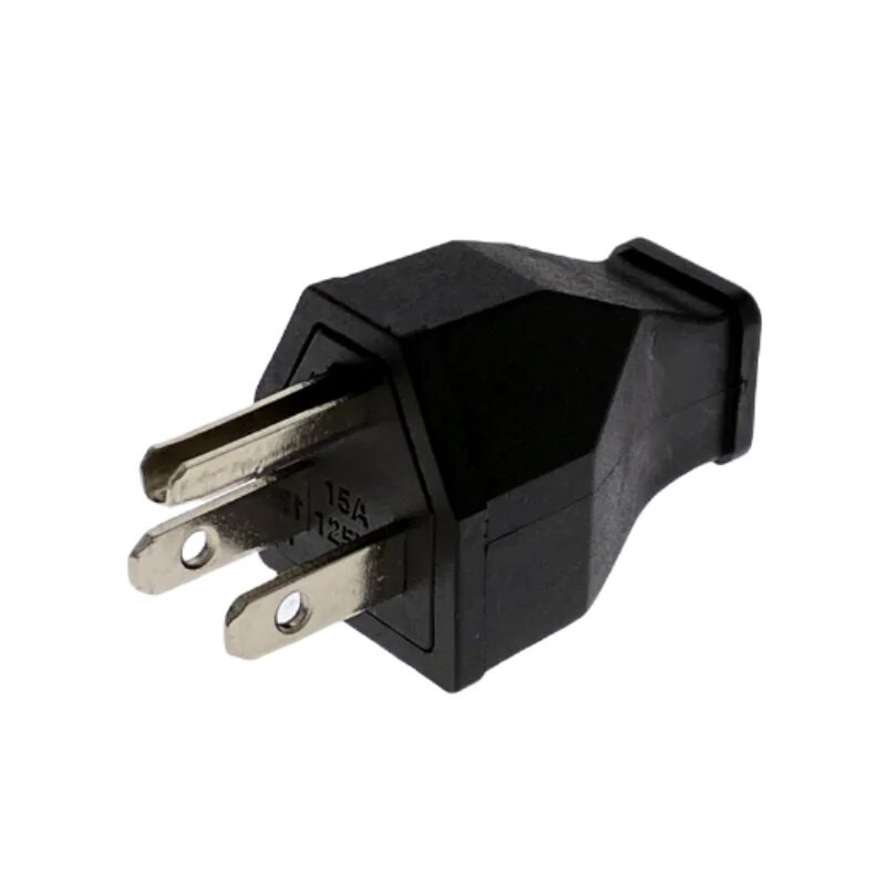Negru 15A 125V NEMA 5-15P/5-15R SUA Canada Japonia Mexic 3 pini mufa cablaj detașabil mufa industrială masculină mușcă de alimentare